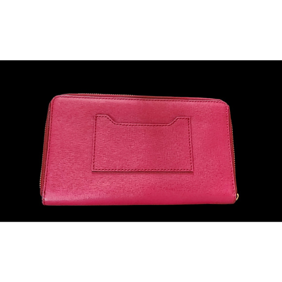 Coach New York red cross grain leather wallet clutch - Picture 2 of 9